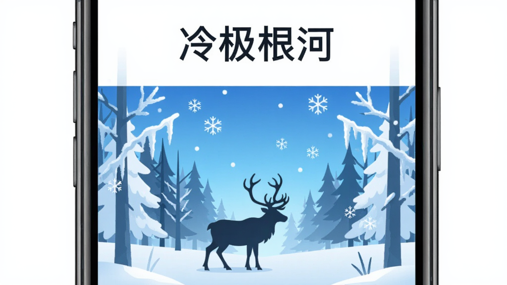 ����Ϊһ�������ֻ���Ļ����չʾ��ѩɭ����ѱ¹��Ӱ�Ľ��棬���ֲ��þ��жԳƹ�ͼ���Ϸ����׷�����������