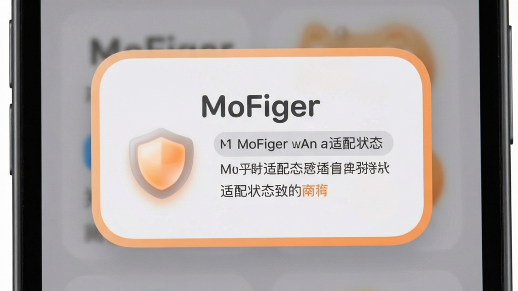 ��������ΪMoFiger�汾������ʾ������д���ֻ���Ļ����ʾ��MoFiger��������״̬˵�����֣���һ������ͼ�ꣻ����Ϊ�ֻ���Ļ���У��������ڽ����ϲ㣻�Ű�Ϊ���п�Ƭʽ�����Ϊ���Բ�Ƿ磬ǳ�����ɫ��׺��ϸ���ϵ�����Բ�Ǳ߿����ֲַ�������ͼ����ͣ����ʸɾ�����㣬�޶���Ԫ��