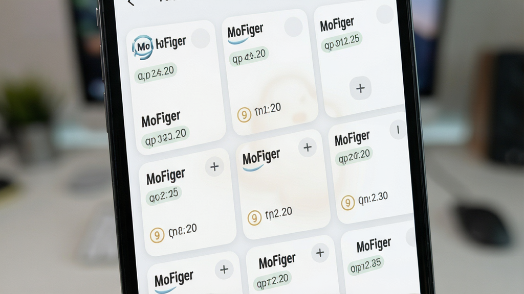 ��������ΪMoFigerģ���б�ҳ����д����Ļ���������ж���ģ�鿨Ƭ����Ƭ���С�MoFiger����ʶ�����ʱ���ǩ������Ϊ�ֻ���Ļռ�ݻ�����Ҫ���򣬱����黯���Ű�Ϊ����״��Ƭ���У����Ϊ��ˬǳɫUI�磻ϸ���Ͽ�ƬԲ�ǡ�����������������ťͼ�ꣻ���ʸ���ɾ����޶���Ԫ��