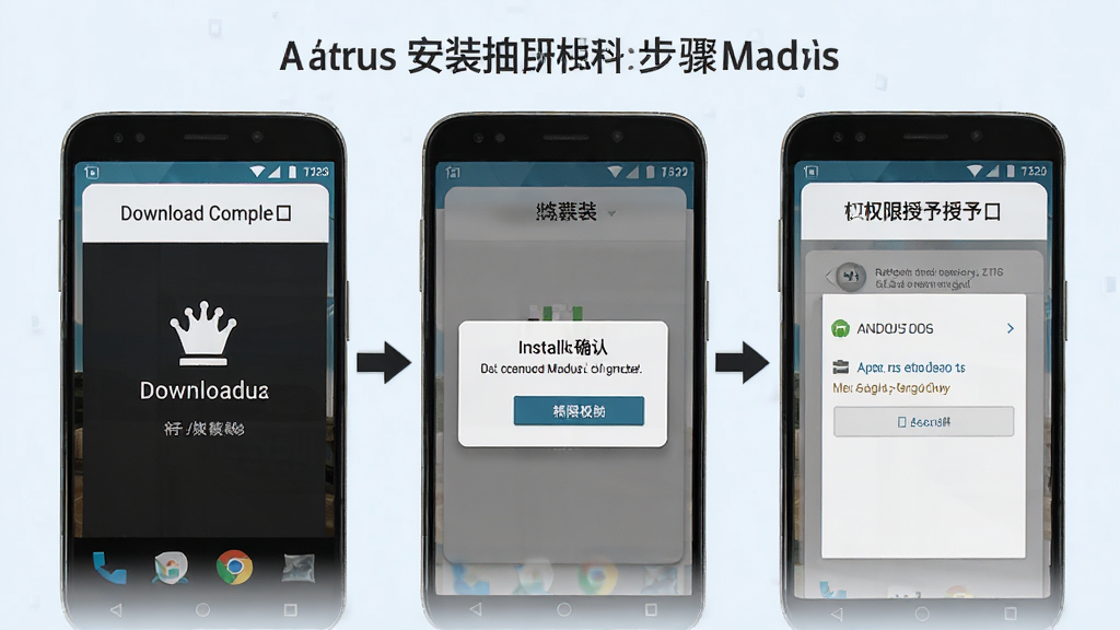 һ��չʾ��׿�ֻ���װMadus���̵Ĳ���ʾ��ͼ������Ϊ�ֻ���Ļ��д����Ļ�����γ���������ɡ���װȷ�ϵ�����Ȩ����������������迨Ƭ�����м�ͷ��������������̷̳磬ǳɫ�������������������ʸɾ����޶���Ԫ��
