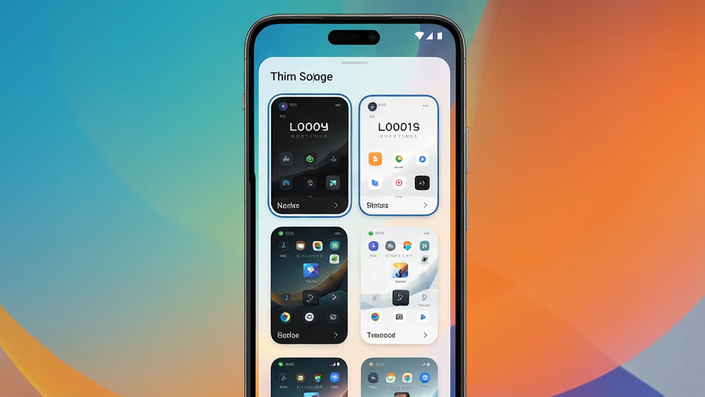 һ��Launch���������Ի�������ý���ͼ������չʾ�ֻ���Ļ������ѡ����壬������ж����������ͼ��Ƭ��������ɫ��ǳɫ��ʽ����Ļ����Ϊ�����ֽ����ͼ���У����ΪUI�������չʾ��ϸ�ڰ�����ƬԲ�ǡ�ѡ��״̬��ߡ�ͼ��Ԥ�����������ʸ��壬�ɾ����޶���Ԫ��