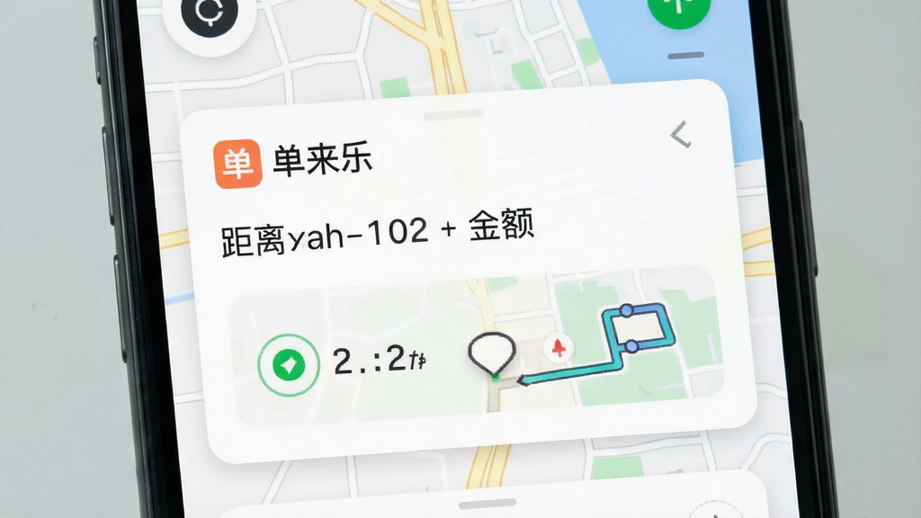 一张手机界面特写,展示单来乐订单推送卡片,卡片上标注