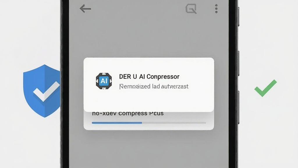һ����׿�ֻ���Ļ��ʾ AI Compressor ��Ȩ����Ȩ������ѹ�����Ƚ��棬�Ա��ж���ͼ��͹�ѡ��ǣ�����Ϊǳ��ɫ��������ƽ�������������޶���Ԫ��