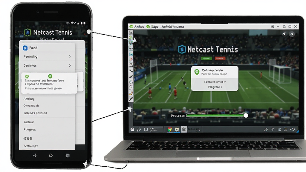 ����Ϊ�ֻ���ʼǱ����Բ���չʾ���ֻ���Ļ��ʾNetcast Tennis�����棬������Ļ��ʾ��׿ģ��������ͬһӦ�ã�����Ϊ���ҶԱȣ��Ű����������Ϊ�Ƽ��̷̳磬ϸ�ڰ������ò˵���Ȩ�޵����������������ʸ��塢�ɾ����޶���Ԫ��