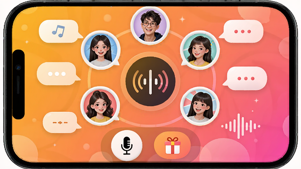 ������������������棬�ֻ���Ļչʾ�����������쳡����Բ��ͷ��Χ������ͼ�����У��ײ�����˷�����ﰴť������Ϊůɫ�����䣬���������죬ϸ�ڰ�����̬������Բ�����ݣ����ʸ��壬����ɾ����޶���Ԫ��