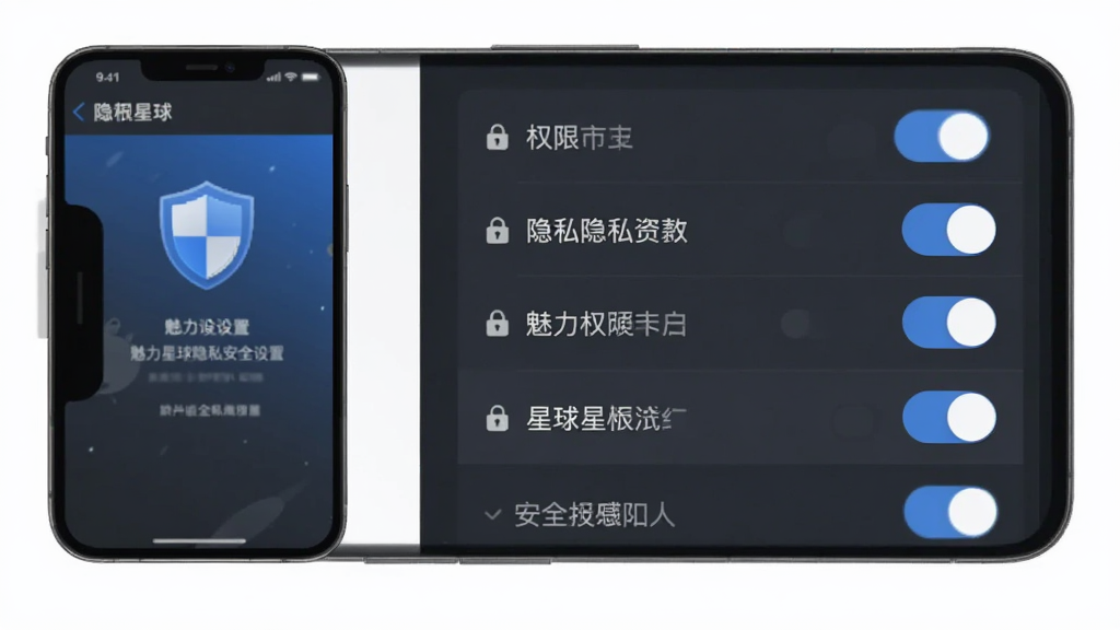 ����������˽��ȫ���ý��棬�ֻ���ĻչʾȨ�޿����б������ͼ�꣬��������Һ���ɫΪ������������Լ��ϸ�ڰ�������ͼ���״̬���أ����ʸ��壬����ɾ����޶���Ԫ��