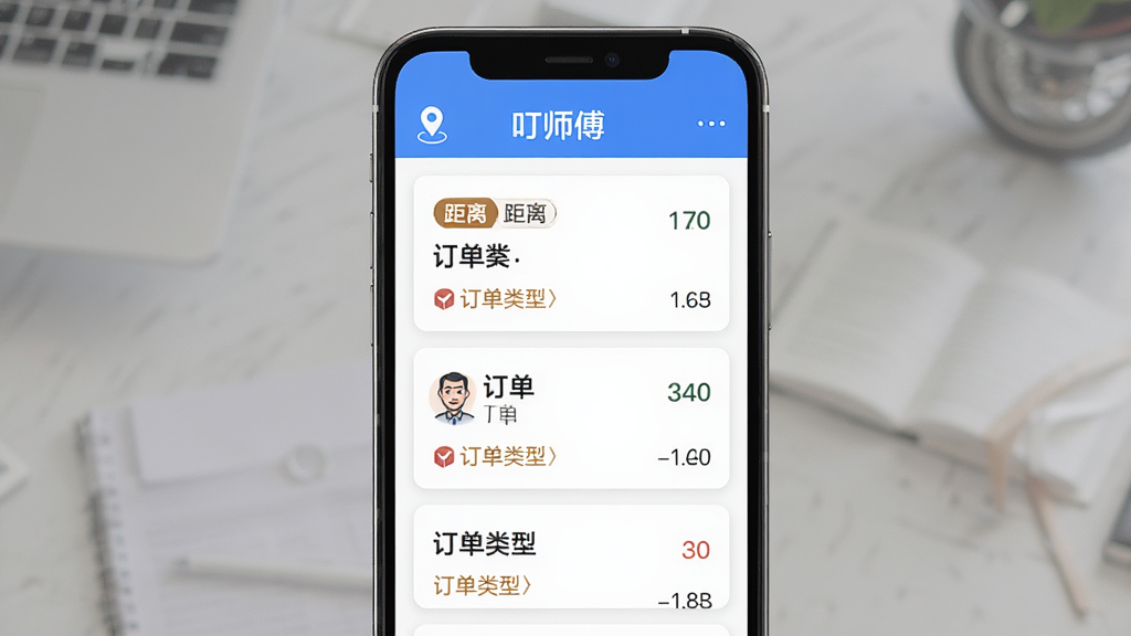 ����ʦ����Ӧ�ö������ͽ��棬����Ϊ�ֻ���Ļ������Ϊ������λ���Ӷ�����Ƭ�б������������ϸ��չʾ�����ǩ�붩������ͼ�꣬�����������ɾ����޶���Ԫ��