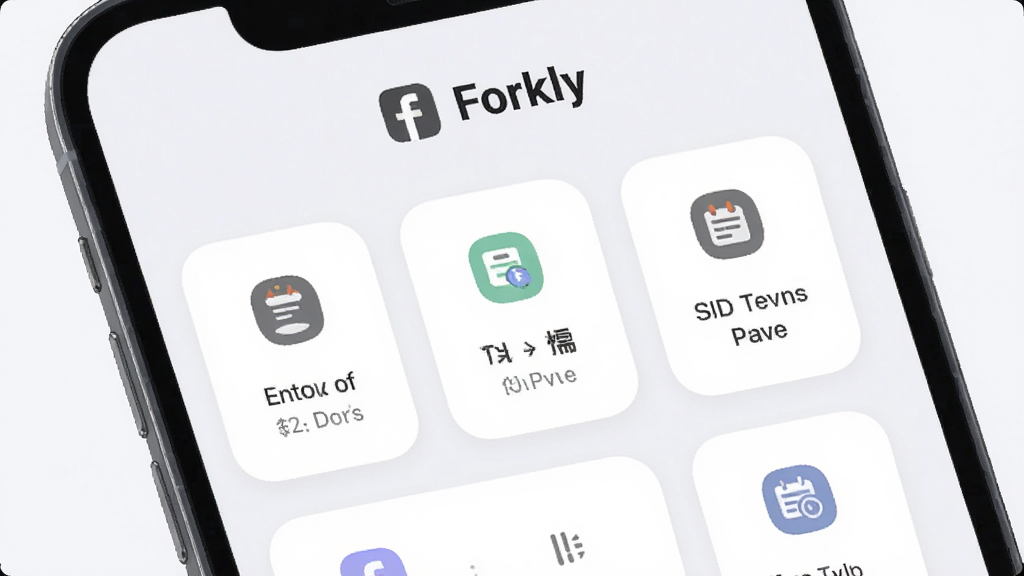 һ��չʾForkly������������ֻ���Ļ��ͼ�����������Ǽ��Ŀ�Ƭʽ������ڣ�������Forkly��ʶ���������ǳɫ������Բ����ƣ������ˬ�ִ���ϸ�ڱ���ͼ���������Ű����������ʸɾ��޶���Ԫ��