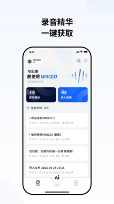 WitCEO 安卓版 录音转文字 界面截图