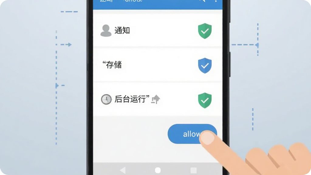 һ����׿�ֻ���Ļ��ʾӦ��Ȩ������ҳ�棬�б�����