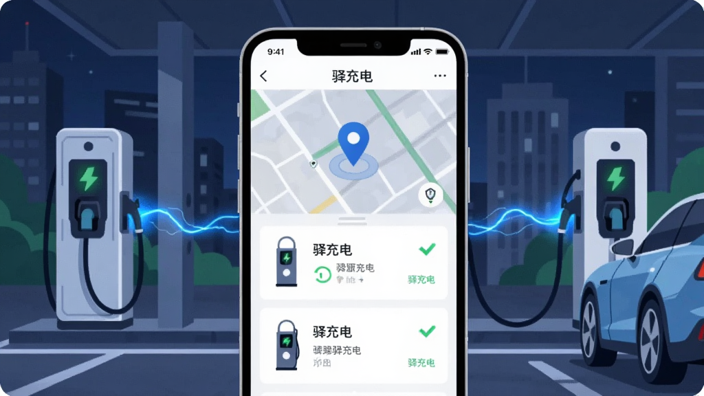 һ��չʾ����Դ�����ڳ��վ���ܵĳ���ͼ����������Ϊ�ֻ���Ļ��ʾ�����硱Ӧ�ý��棬�������е�ͼ��λͼ������׮�б�������Ϊ����ҹ�����վ�����ֲ����ֻ����С����׮�복���������࣬���Ϊ�Ƽ��б�ƽ�廭��ϸ�ڰ�����ɫ������Ч����ɫ״̬��ʶ�����������ɾ����޶���Ԫ��
