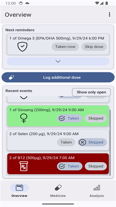 MedTimer 安卓版 提醒设置界面