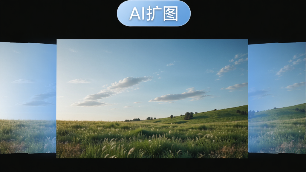 ����Ϊһ�ź���չ���ķ羰��Ƭ���������������������죬�м����������������������ɫ���ι��ɣ�������Ƭ�������������в����Ϸ�����