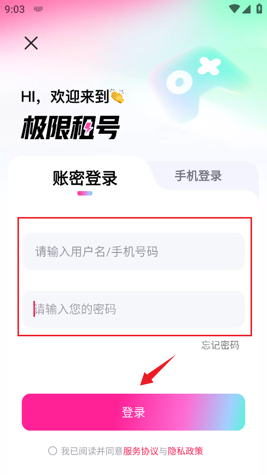 极限租号安卓版账号筛选界面截图