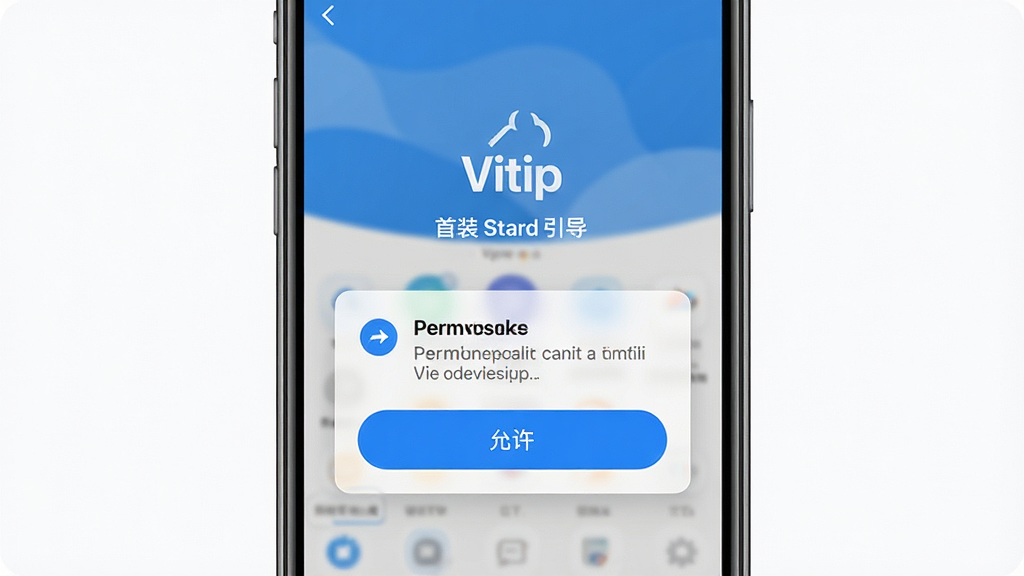 ����������һ���ֻ���Ļ��ʾ Voltip ��װ��ɺ���״���������ҳ��ҳ������Ȩ�����󵯴��͡���������ť������Ϊ�ֻ��������У�����λ����Ļ����ƫ�£��Ű��࣬��ť��Ŀ�����Ϊ���±�ƽ��������ƣ���ɫ����Ϊ����ϸ���ϵ����а�͸�����֣��������������ʸ��壬����ɾ����޶���Ԫ��