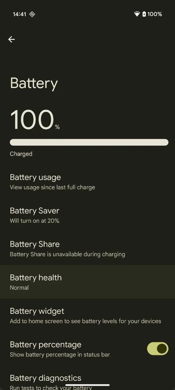 Pixel 8 Battery Health 安卓版 电池健康界面截图