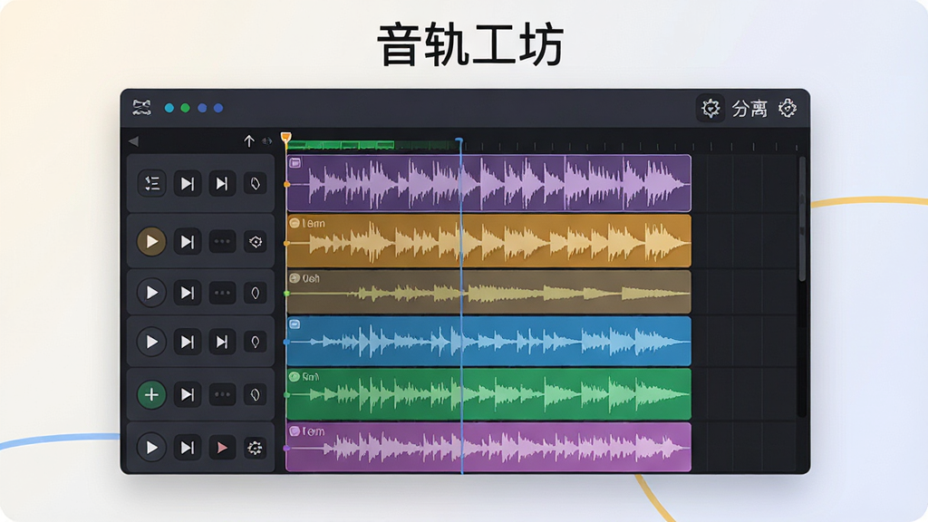 ���칤������������չʾ�����������Ǽ�����Ƶ����༭��壬������ɫ�����������У��������������ơ����칤��������������Ϊǳɫ���䣬�����ˬ�ִ���ϸ�ڰ�������ͼ�����Ű�ť�ͷ��빦��ͼ�꣬���������ɾ����޶���Ԫ��