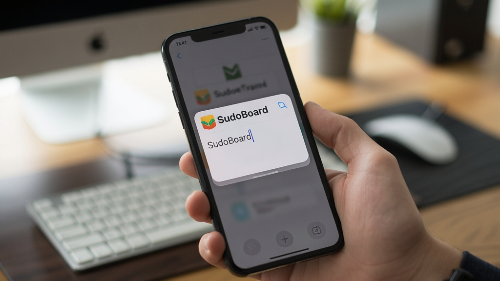 һ�� SudoBoard ����ټǹ��ܵĳ���ͼ��������һֻ�������ֻ����ֻ���Ļ�����ټ�����򣬿�����ʾ��SudoBoard����ʶ�������꣬����Ϊ�黯�İ칫���棬���дʵ��ϸ�����������ʸɾ�