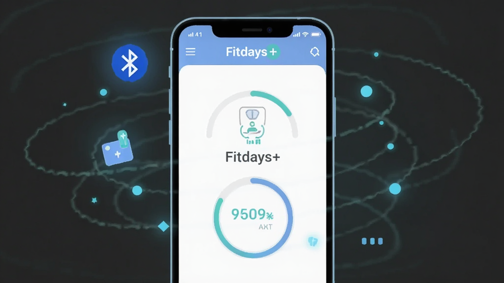 ����������һ���ֻ���Ļ��ʾ Fitdays+ Ӧ�õ�����ͬ���ɹ���ʾ������Ϊ�ֻ����С���Χ���Ƶ���ɫ���ݹ�㣬�Ű���ͻ����Ļ���ݣ����Ϊ�Ƽ��б�ƽ�廭��ϸ�ڰ�������ͼ�ꡢ��֬�����������ν������롰Fitdays+�����������ʸ���ɾ��޶���Ԫ��
