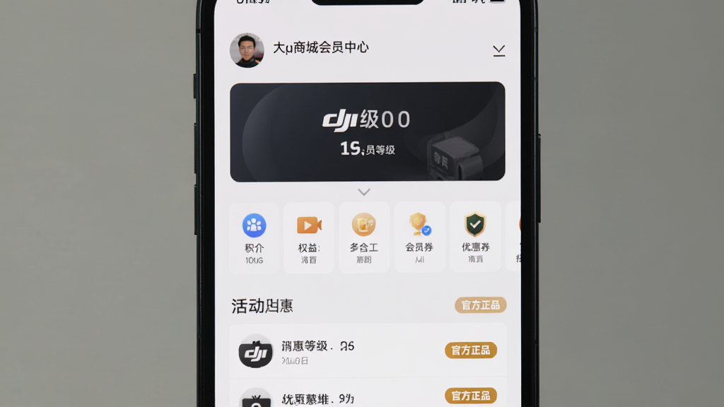 ���̳ǻ�Ա���Ľ��棬����Ϊ�ֻ���Ļչʾ��Ա�ȼ���Ƭ���Ż�ȯ�б�������Ϊ����ͷ�������в�Ȩ��ͼ����š��²���б��������ˬǳɫ��ϸ�ڰ����������֡��Ż�ȯ��ǩ�롰�ٷ���Ʒ�����������ʸɾ��������޶���Ԫ��