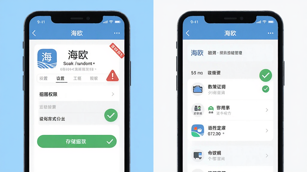 ��������Ϊһ���ֻ�չʾ����ŷ��Ӧ�ð�װȨ�����ý�����洢�ռ�������沢�ŶԱȣ�����Ϊ���ҷ�����ͼ�����Ϊ��ƽ���̳̲廭��ϸ���ϴ��к�ɫ��ʾ��ʶ����ɫ�Թ���ʶ�����ʸ��塢�ɾ����޶���Ԫ��